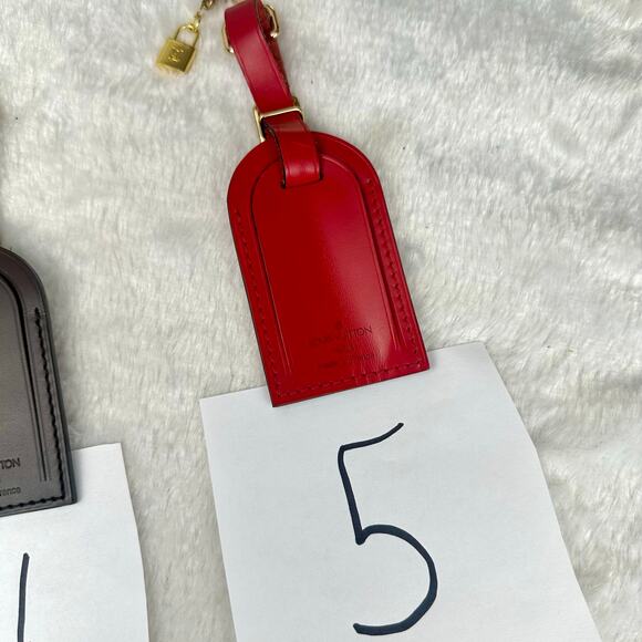 Louis Vuitton Leather name tag bag charms PICK ONE NICE! Great gift! - Picture 4 of 8